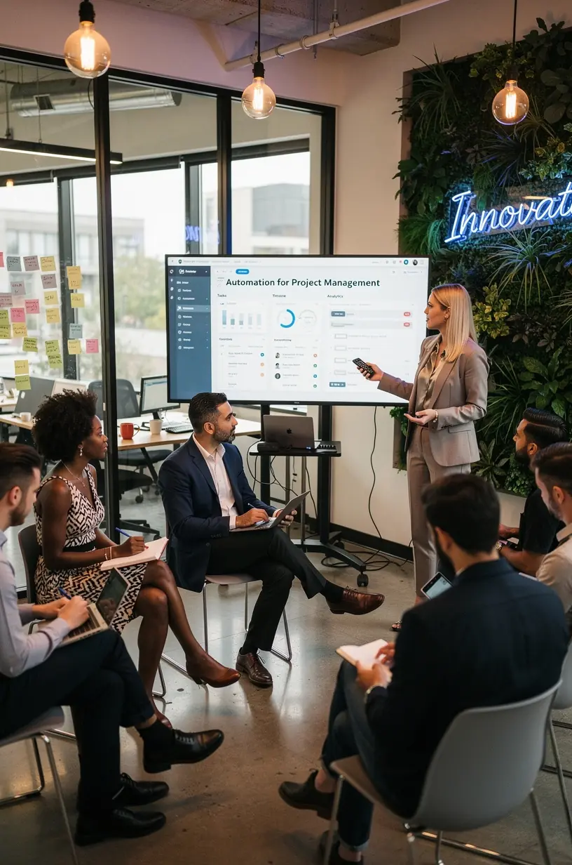 Infographic illustrating reduction of manual tasks through smart automation solutions